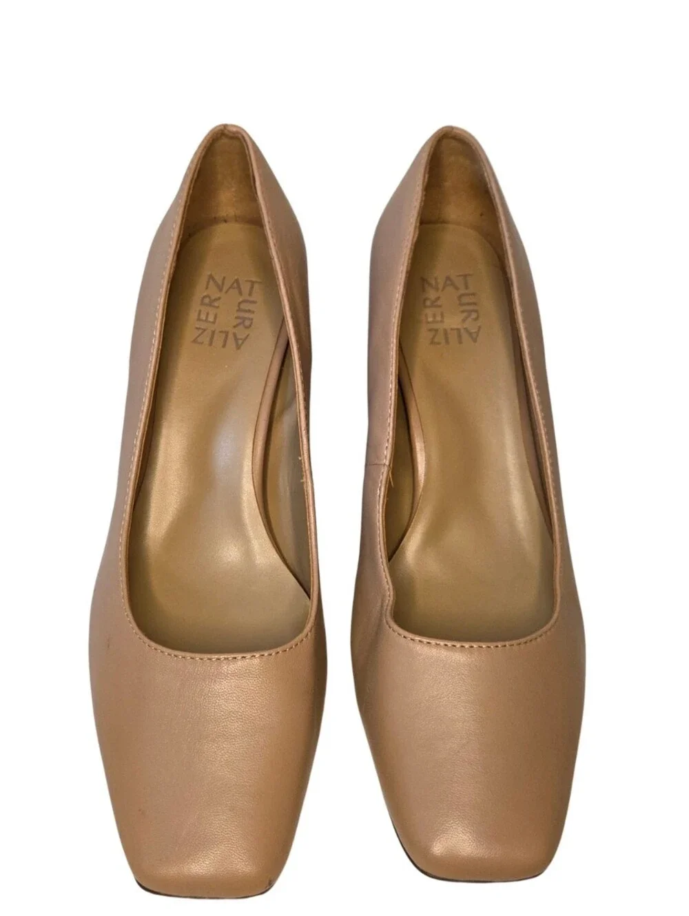 Naturalizer Size 9.5 Karina Square Toe Pumps in Gingersnap Leather Colorway